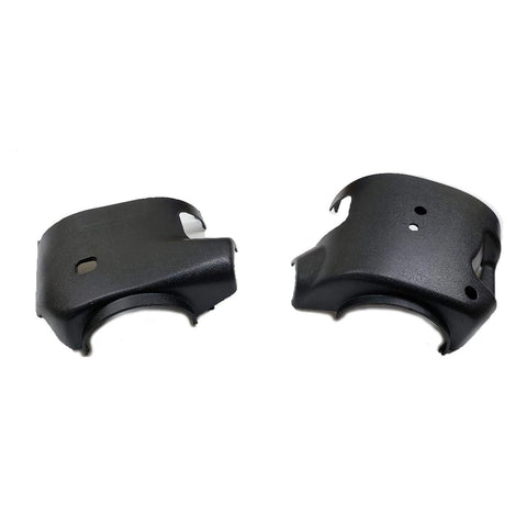 Steering column shroud cover set, two black plastic pieces for tilt steering in a 1999-2002 Silverado.