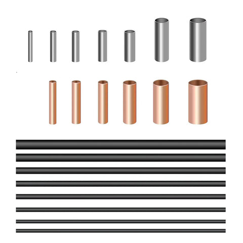 970Pcs Wire Ferrules Kit With Tinned Copper Crimp Connectors Non Insulated Cable End Terminals Assortment For Electrical Wiring
