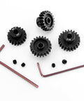 Mod 1 Pinion Gear Set Hardened Steel 5mm Motor Shaft Gears 19T 20T 21T 22T M1 Pitch For RC Cars Trucks with hex keys and screws