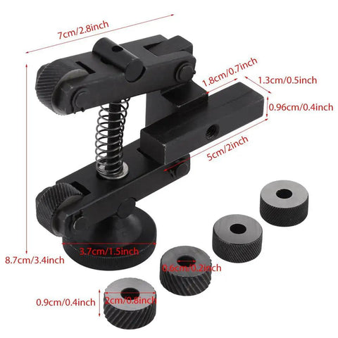 Spring Loaded Knurl Tool For Mini Lathe, Adjustable Shank, Two-Centimeter Knurling Wheels, Includes Four Spare Wheels