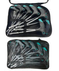 Tough T Handle Hex Socket Wrench Set 11 Piece With Magnetic Head Rubberized Non Slip Grip in a portable storage case.