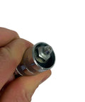 90 degree grease coupler for tight spaces held in hand