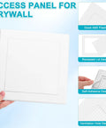 Heavy Duty 2 Pack Self Adhesive Access Panel For Drywall Six By Six Inch Square Vented Wall Hole Cover made of good ABS plastic.