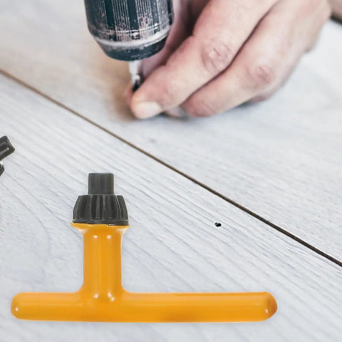 Heavy Duty 4 Piece Drill Press Chuck Key Replacement Set With Ergonomic Non Slip Rubber Handles For 10mm 13mm 16mm 20mm Electric Drill No Sweat Grip Setup near hand using drill.