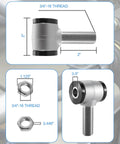 Heavy Duty 3/4 Inch.750 Heim Joint Rod End Kit dimensions, showing detailed measurements and thread specifications for car suspension.