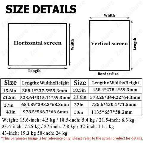 Size details for Top Shelf 15.6 Inch Wall Mount Digital Advertising Media Player Display dimensions and weight specifications.