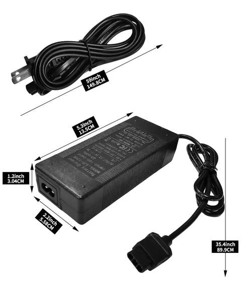 53.5V Fast Charger For KQi Air And KQi Series Scooters Including Air X KQi3 Pro Sport Max KQi2 Pro And KQi1 Pro With Universal 100-240V Input And 2A Output Built For Quick Reliable Home Or On The Go Charging