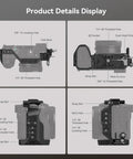 Cage Kit for Sony A6700 With HDMI Cable Clamp And Built In Quick Release Plate Arca Type Rig with threaded holes detail