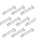 25 Piece Set Carbon Steel Single Hole Clevis Pins 0.3125 Inch By 1.5 Inch Flat Head Blue White Finish