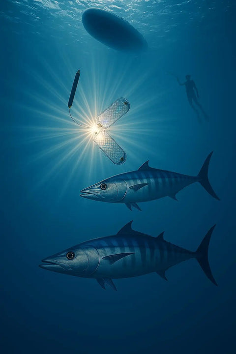 Throw Flashers For Spearfishing Pelagic Targets Like Wahoo And Kingfish Plus Reef Fish Tuna And Mackerel Easy Attach Durable Gear