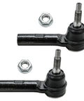 Front Wheel Hub And Bearing Kit For RWD Chrysler 300 Dodge Charger Challenger Magnum Includes 2 Front Hub Assemblies And 2 Outer Tie Rod Ends 4 Piece Replacement Set 5 Bolts showing tie rod ends and bolts