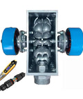 2kW Portable Micro Hydro Generator With 110V 230V Output 60Hz Water Turbine Aluminum Alloy For Off Grid Power Backup Lighting And Camping Ideal For RVs Boats Homes And Remote Campgrounds Power Your Gear On The Go, showing turbine components and connectors.