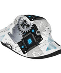 Fresh Lightweight Bucket Hat For Men And Women Featuring Dope All Over Print Polyester Twill Fabric in a tech design.