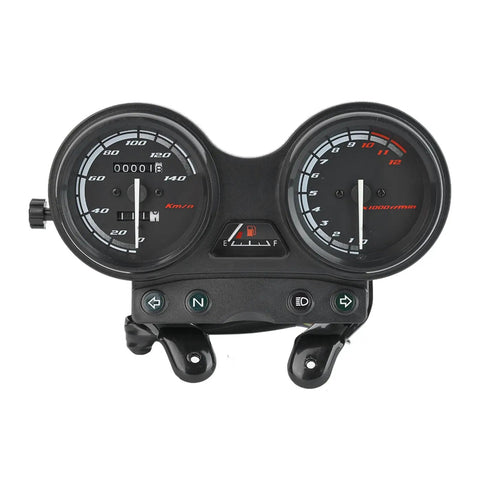 Thinking Process: digital motorcycle speedometer and tachometer kit, black PP T material, dual gauge cluster for YBR 125