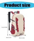 Side view of 35L Water Resistant Daypack For Outdoor Adventures Foldable Hiking Backpack Travel Packable with size dimensions