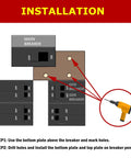 Installation diagram of Generator Interlock Kit For QO And Homeline Panels Indoor Or Outdoor 100 Amp Or 125 Amp With Three Quarters Inch Spacing
