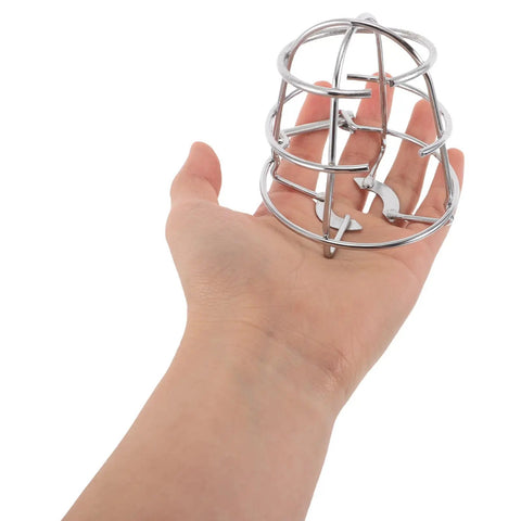 Set Of Four Stainless Steel Fire Sprinkler Cage Guards For Half Inch Heads Heavy Duty Anti Collision Shields held in hand