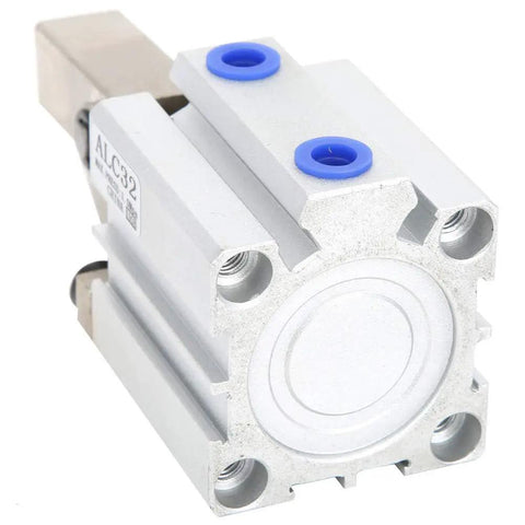 Double Acting Pneumatic Air Cylinder Clamp Arm Lever for Industrial Automation Equipment, Aluminum Body, Front View