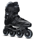 Fast Speed Inline Skates for Adults Unisex Black With Safe Ratchet Buckle And Laces Closure Impact Resistant Shell Quiet Bearings