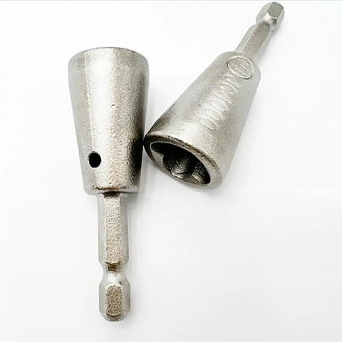 Heavy Duty Electrical Wire Joint Connector With Quick Twist Cable Stripping Build For Rock Tight Connections That Lets Diy Wizards And Master Pros Ace Every Wiring Job Without Breaking A Sweat Or Sacrificing Safety Standards Today, showing a metallic connector with a hex shape.
