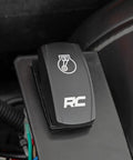 Tough As Nails Portable 12V Dual Cylinder Air Compressor Pump 150 Psi And 6 16 Cfm switch mounted in vehicle interior.