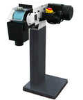 Rugged 4x48 Inch Industrial Belt Grinder With 76 Fps Belt Speed And Rock Hard 2hp Motor for metal deburring and weld cleanup.