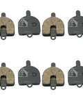 Heavy Duty Top Drawer Semi Metallic Disc Brake Pads For MTB DH XC Mountain Bikes Four Pair Set showing eight pads in two rows.