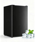 3.2 Cu Ft Upright Mini Freezer Delivers Hardcore Fast Freeze Power With Three Level Thermostat For Rock Solid Chill on a white background.