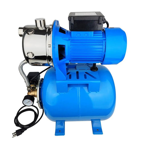 Powerhouse 1.6HP Shallow Well And Pressure Booster Pump 110V Stainless Steel Water Transfer Pump for home garden