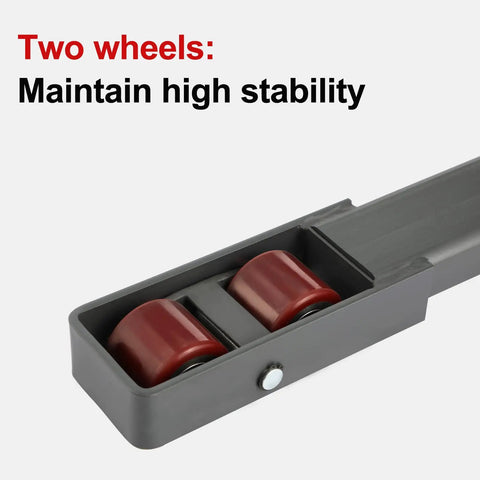 Two wheels component for Fully Electric Pallet Stacker Crushing 2640 Pound Loads Like A Badass Workhorse With 98 Inch Max Lift.