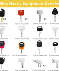 55 Piece All In One Heavy Equipment Keys Master Set For Excavators And Construction Machines With Ignition Keys Display
