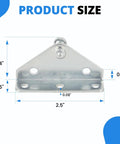 10mm Ball Stud Mounting Bracket Kit For Gas Shocks And Struts, L-Type bracket dimensions display, metal material