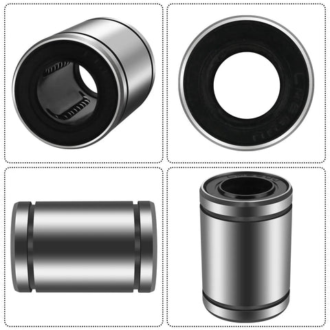NOOTO SW8G 1/2 in ball bearing; four views: front seal bore, angled inner race, spacer, rubber-sealed bushing