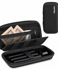 Smell Proof Hard Shell Travel Case With Lock, Odor Control Carbon Lining, Waterproof Zipper, Durable EVA Storage Organizer, Black