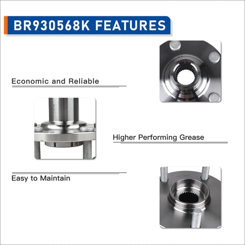 Two Pack Front Wheel Hub Bearing Assembly Kit For Your Ride Compatible With Lexus ES330 ES350 RX330 RX350 RX400h Avalon Camry Solara Highlander Toyota Models 2004 Through 2013 For Reliable Wheel Hub Replacement, showing key features and details