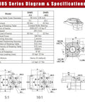 Technical diagram for Hollow Rotary Actuator Built Tough With 10 To 1 Gear Ratio And Nema 23 Stepper Motor For Precision Positioning.
