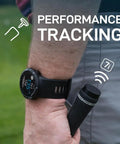 Golf GPS Watch Bundle With Smart Shot Tracking And Automatic Performance Tracking, watch close-up on golfer's wrist
