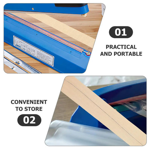 Top Shelf Replacement Heating Strip For Hand Sealer Two Pack Cloth And Tungsten Wire 2Mm Heat Element For Vacuum Shrink Wrap Bags close-up of heating element in hand sealer.