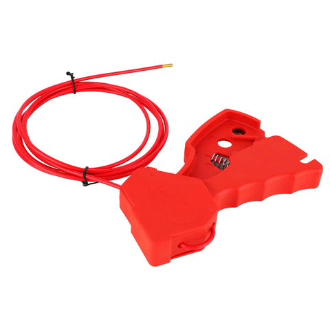Lock It Down Without Sweat With This Heavy Duty Cable Lockout Device Boasting A Legit Matte Nylon Grip And Stainless Steel Shackle Built For Quick Valve Shutdowns And No Drama Tagout Compliance On Job Sites