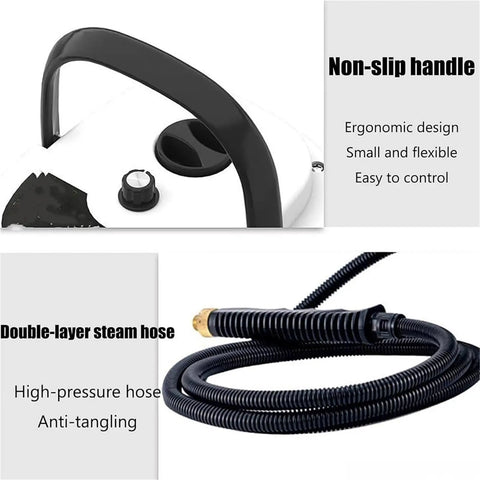 Heavy Duty 2500W Handheld Steam Cleaner For Kitchens And Floors High Temp Pressurized Hot Vapor Machine with non-slip handle and double-layer hose.