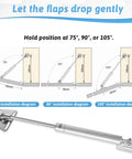 Heavy Duty Gas Struts 150N 33LBS for Drop Down Doors and Loft Hatch Soft Close Pneumatic Lift Spring installation diagrams