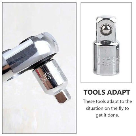 Top Tier 4pcs Impact Socket Adapter And Reducer Kit For Ratchets Drop Forged Steel Chrome Silver Detent Balls Heavy Duty Wrench Converter Fits All Sizes. chrome steel socket adapter on ratchet