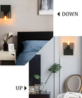 One Light Vintage Wall Sconce Hardwired Vanity Light With Clear Glass Shade And Metal Base Industrial Style installed in bedroom
