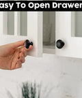 Hand opening cabinet with 100 Count Matte Black Round Cabinet Knobs 1.18 Inch Drawer Knobs For Dresser Drawers Cabinet Doors