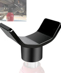 Close-up of black bottle jack adapter with lifting saddle for 2, 3 and 4 in round and square shafts