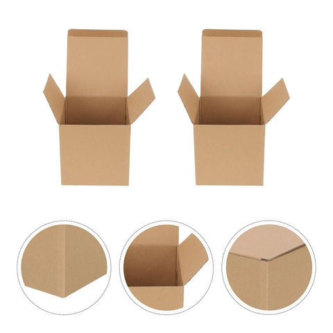 Six Pack Small Kraft Paper Shipping Boxes for Durable Shipping and Storage, Heavy Duty Corrugated Boxes with Strong Compression Resistance, Reusable Packaging for Business Use, Ideal for Restocking, Warehouse Transfers, and Organization, open view