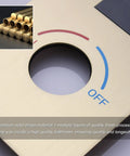 Five Function Shower Mixing Valve In Brushed Gold With Digital Temperature Display, Pressure Balanced Anti-Scald Valve For Safe, Drama-Free Family Showers, Easy Install, Modern Bath Upgrade, brushed gold brass, OFF dial