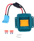 18V Battery Adapter Conversion Kit With Wire Harness Holder For BL1850 BL1860 Batteries, Durable Blue Connector shown with screws