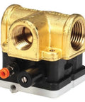 Heavy Duty Replacement Valve Made In Usa Built Tough For Commercial Systems Smooth Operation And Knockout Durability That Gets The Job Done Quick Every Time close-up view, brass and black material, commercial plumbing use.