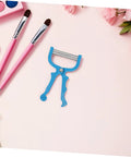 Facial Hair Remover Tool Set Stainless Steel Spring Threading Epilator 4 Pieces Manual For Women With ABS Handle Portable On The Go Use On Neck And Face For Eyebrow And Facial Hair Removal Travel Ready, blue spring coil